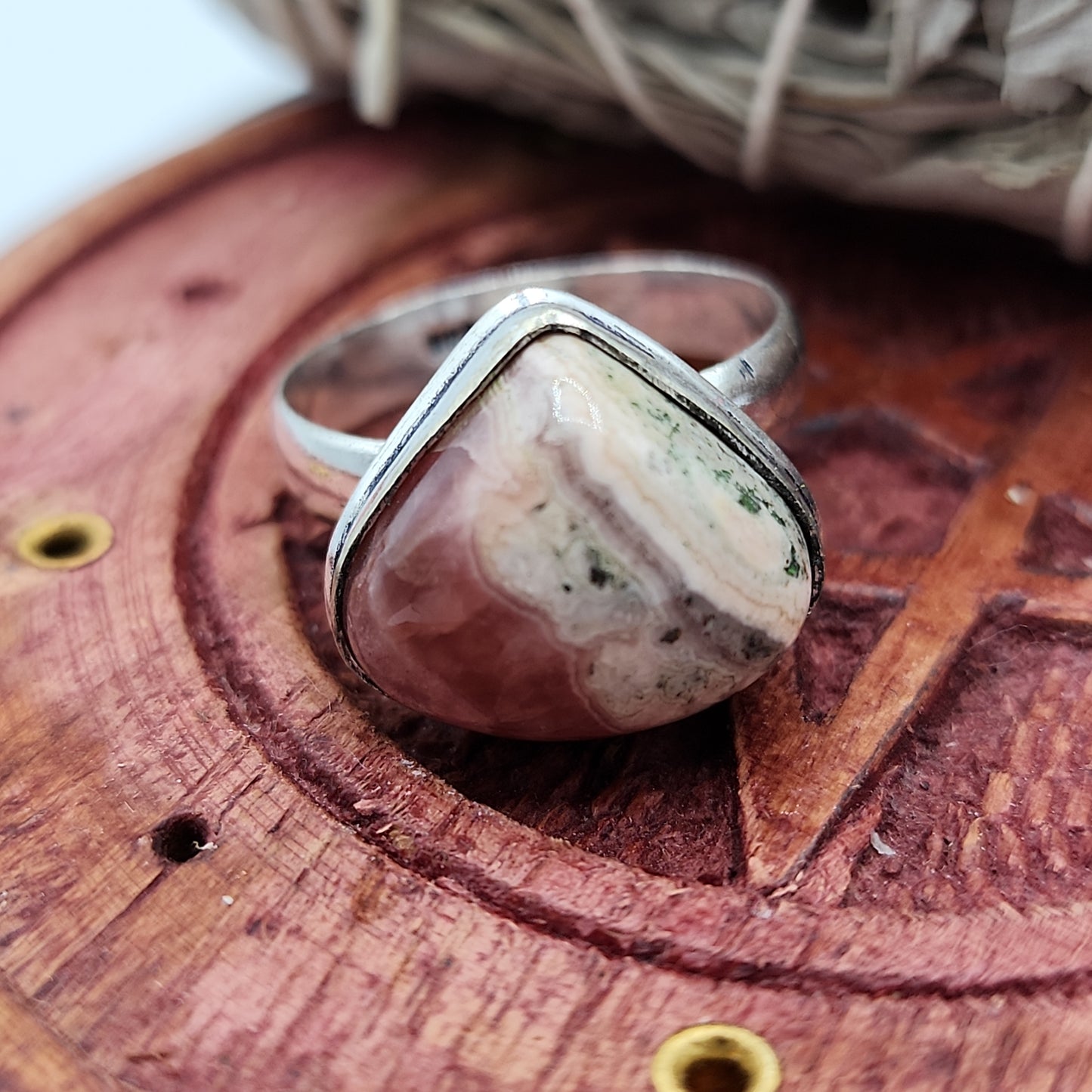 Rhodochrosite Ring