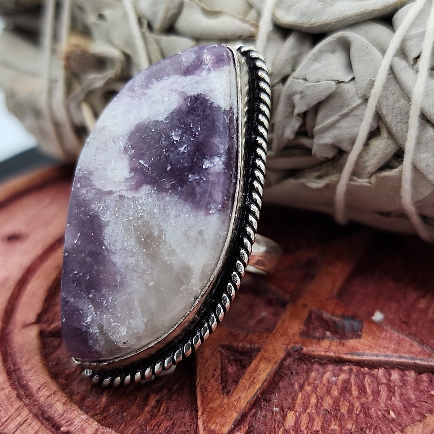 Lepidolite Ring