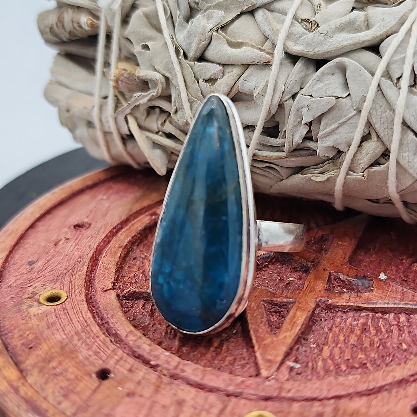 Blue Apatite Ring