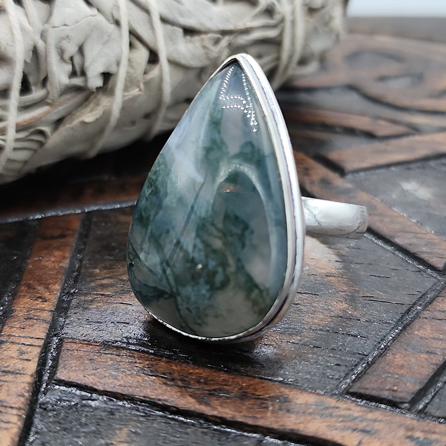 Moss Agate Ring