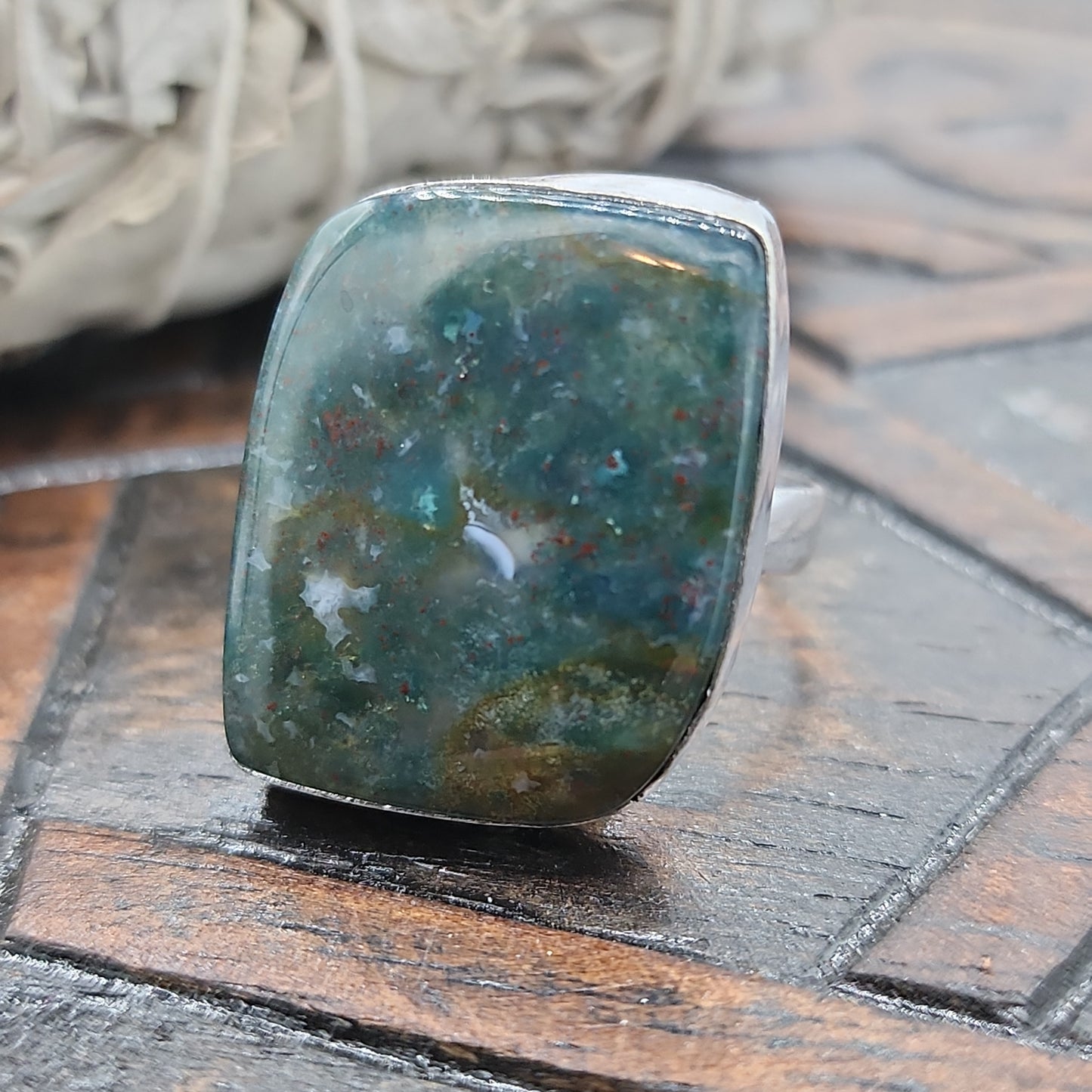 Moss Agate Ring