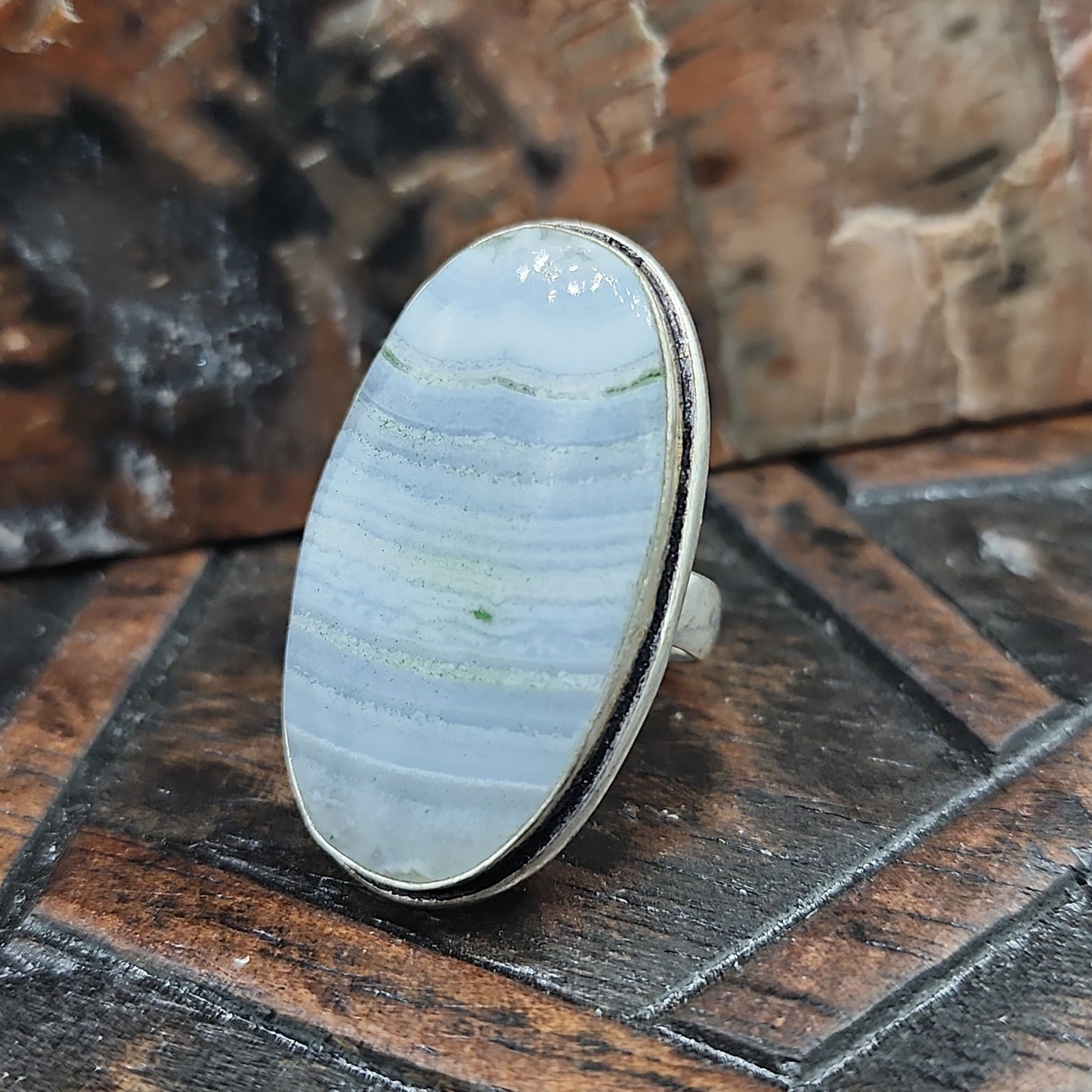 Blue Lace Agate Ring