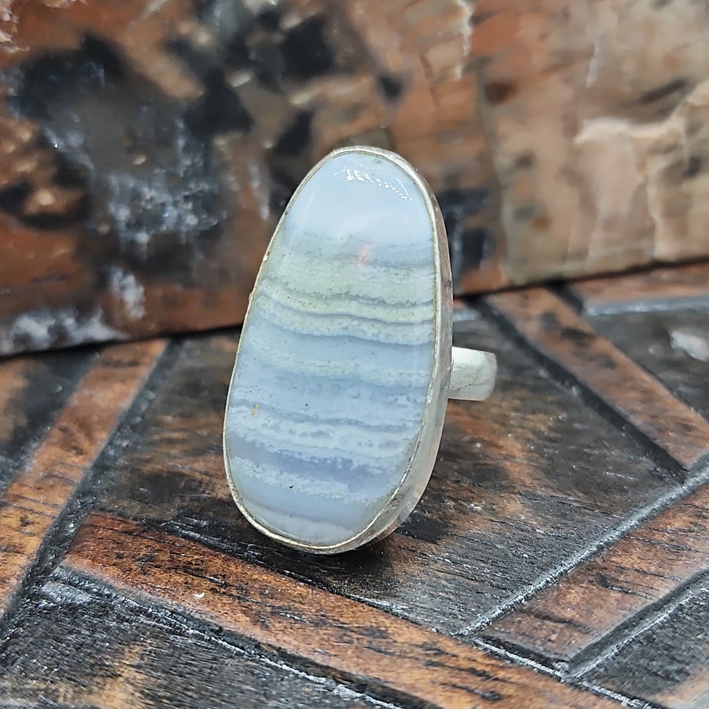 Blue Lace Agate Ring