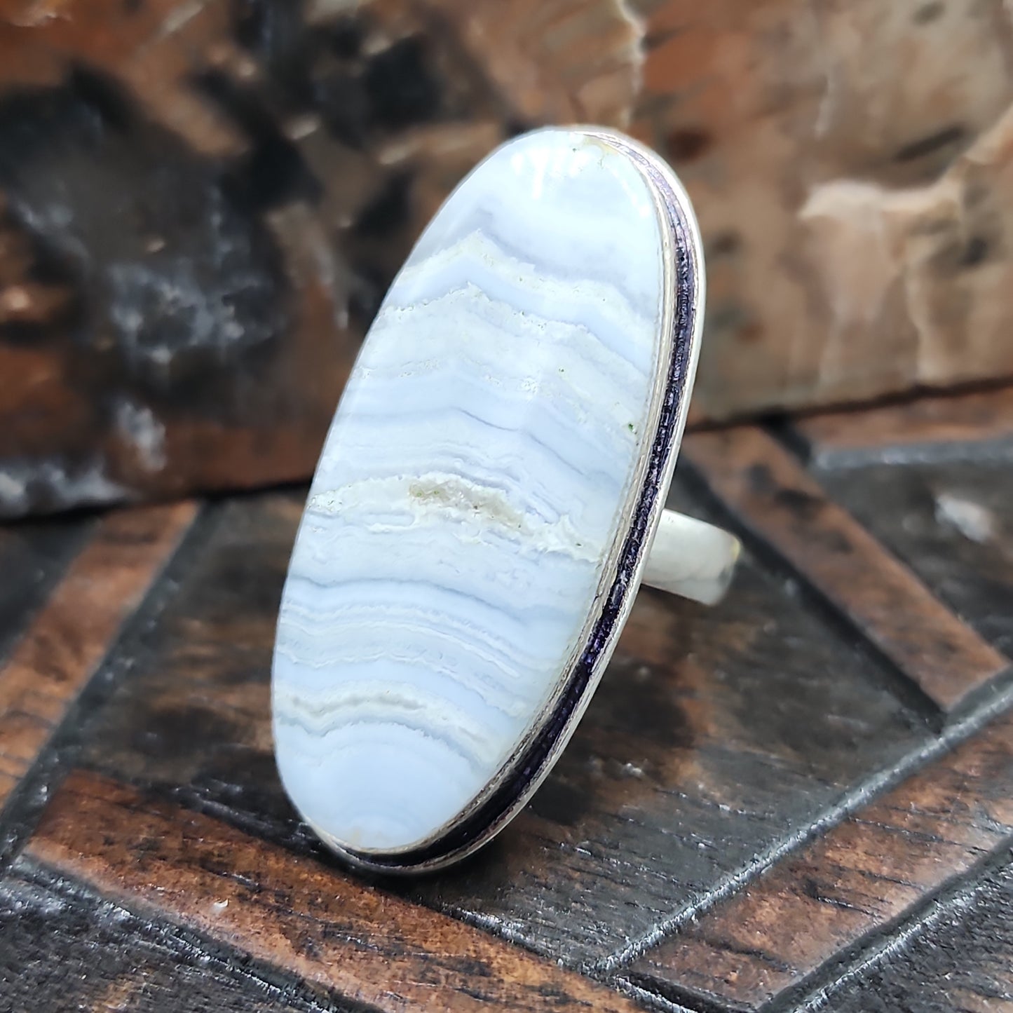 Blue Lace Agate Ring