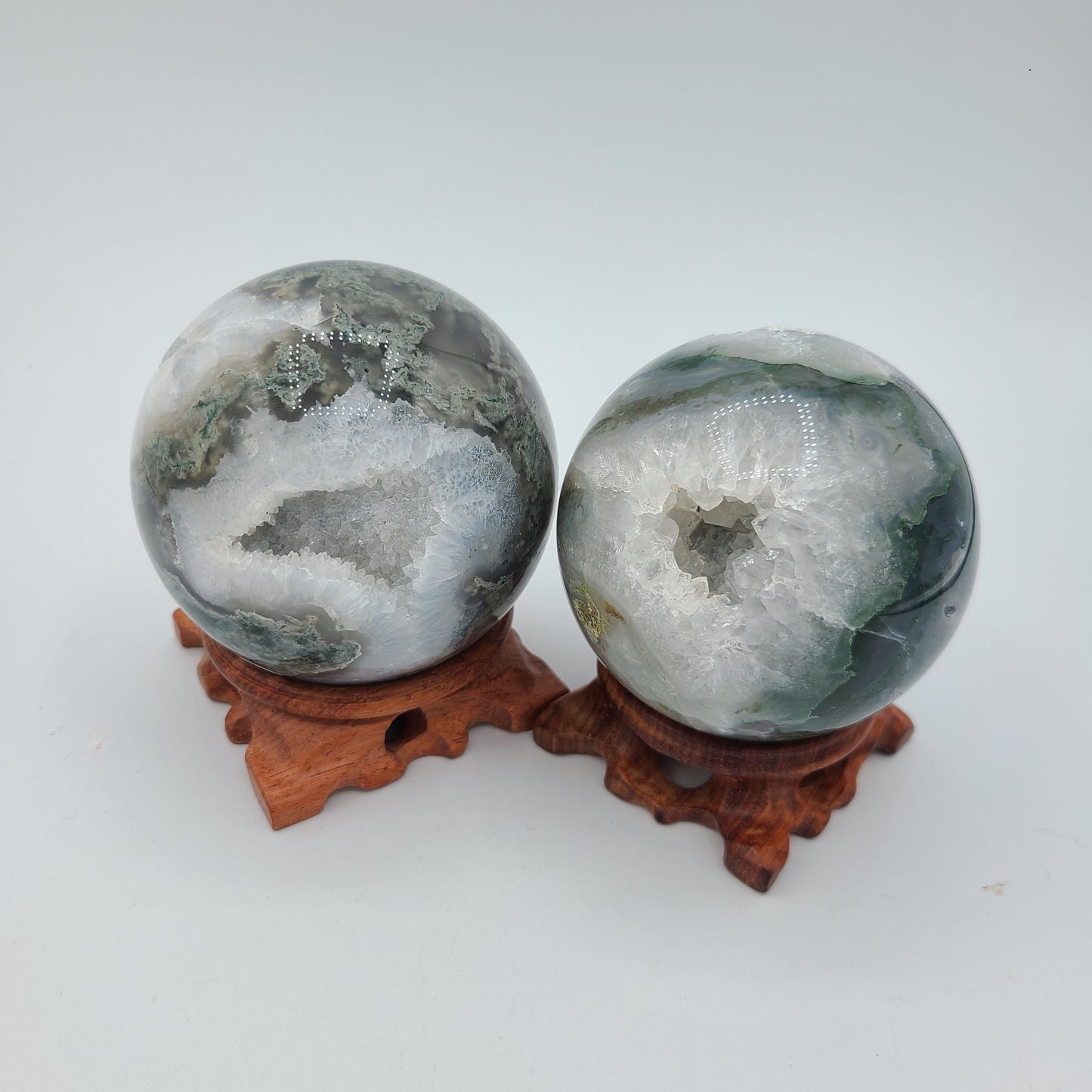 Moss Agate Crystal Sphere