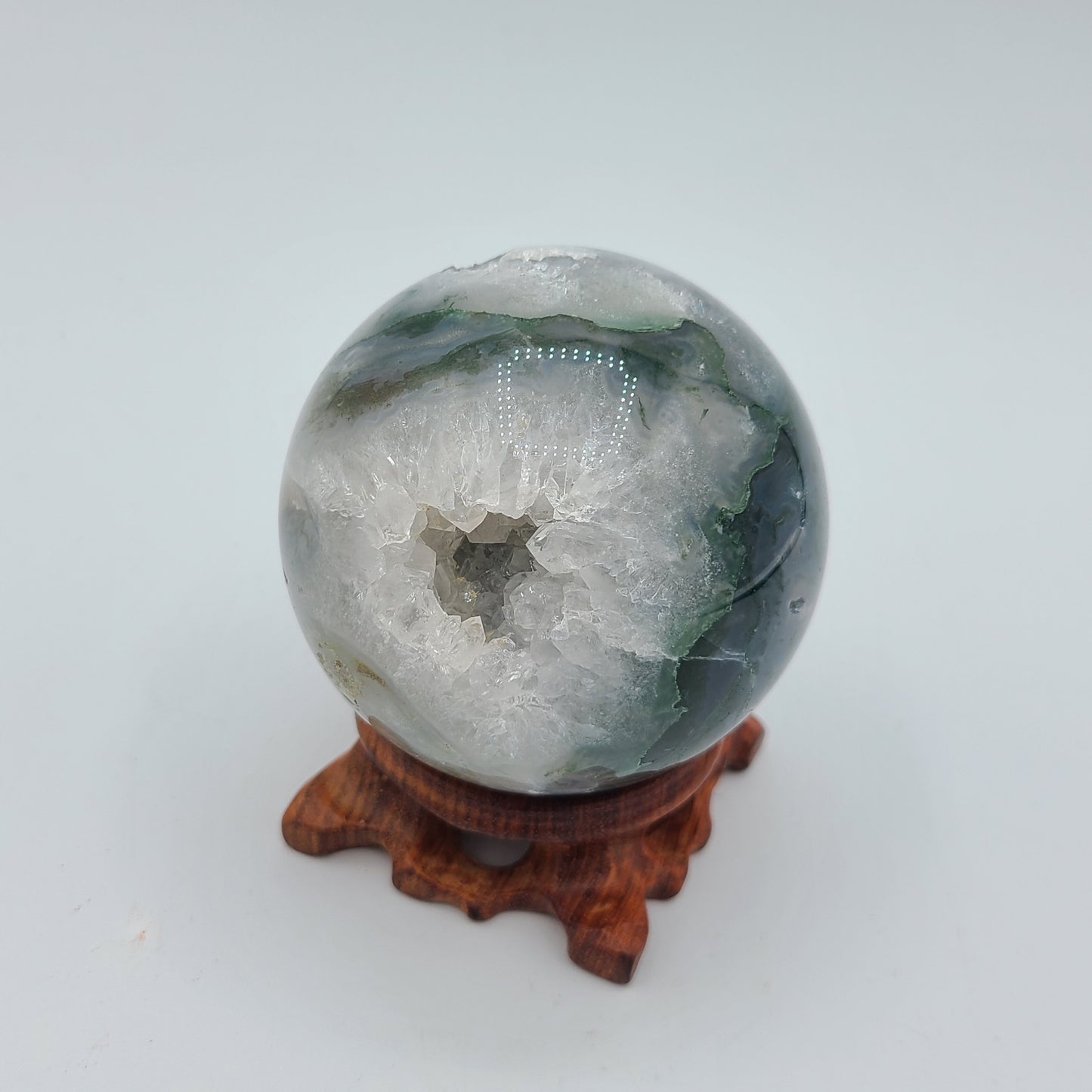 Moss Agate Crystal Sphere