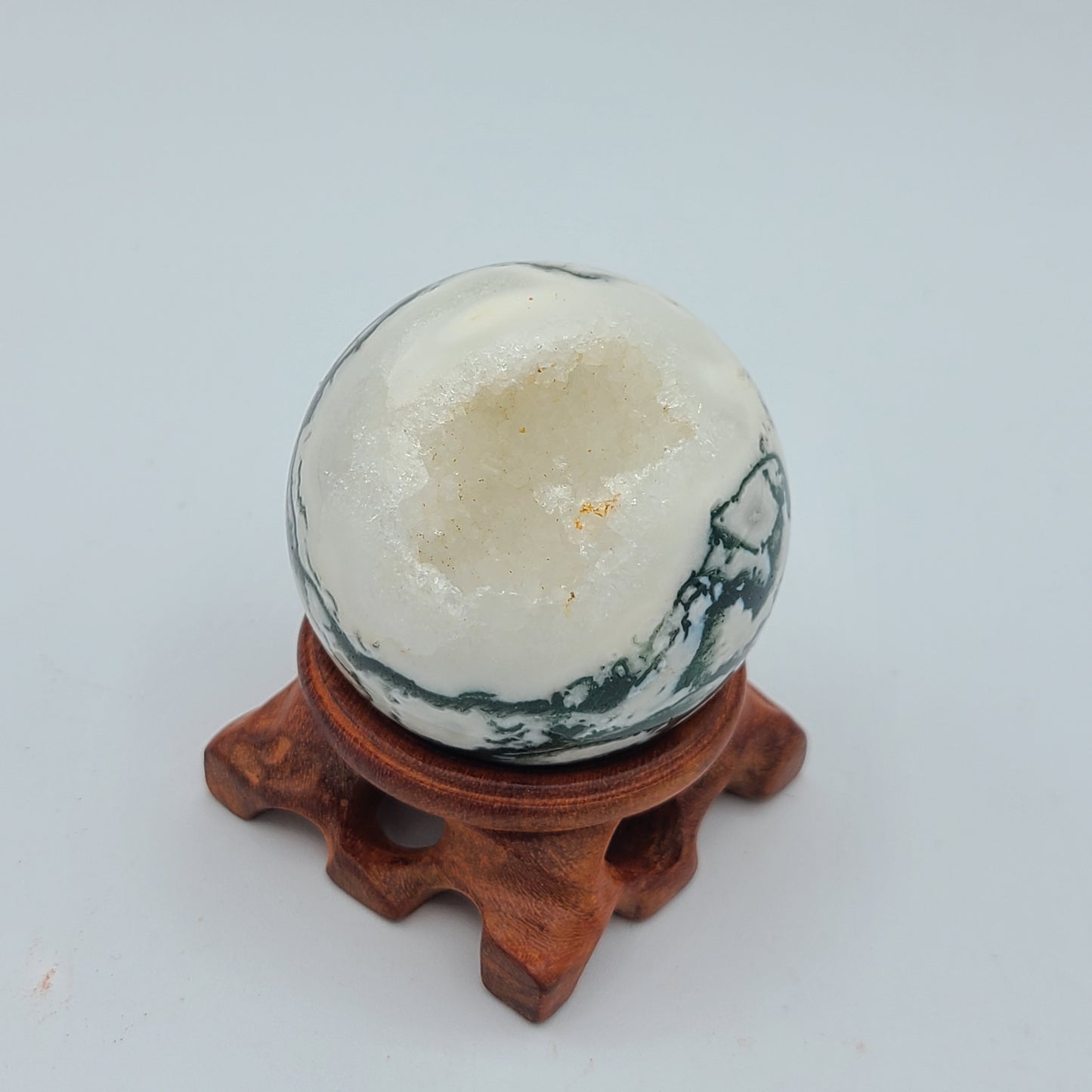 Moss Agate Crystal Sphere