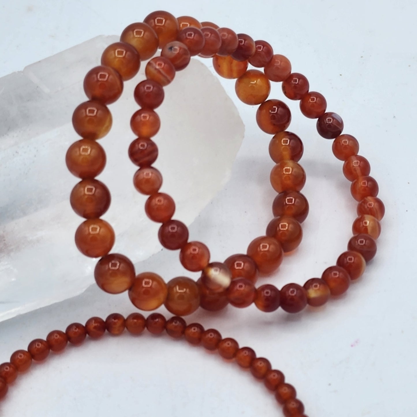 Carnelian Beaded Bracelet