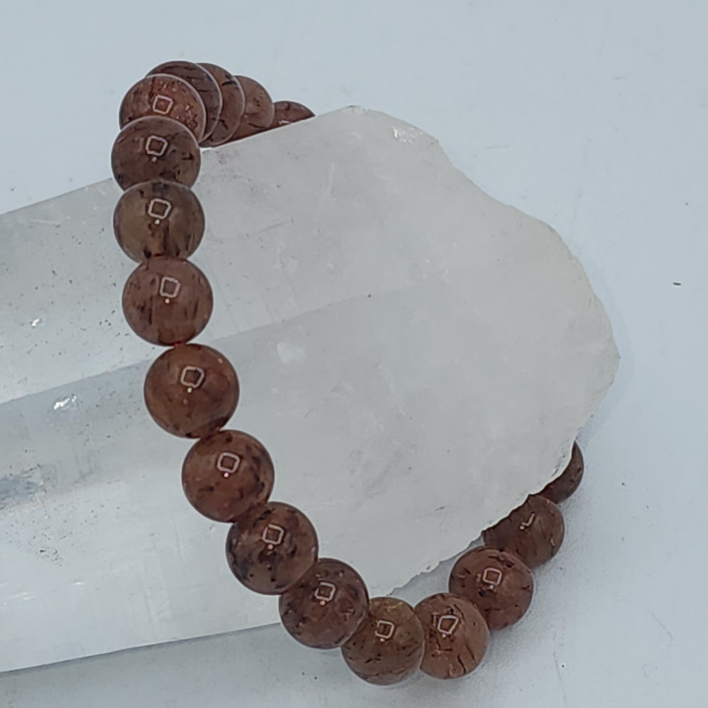 Strawberry Quartz Beaded Bracelet
