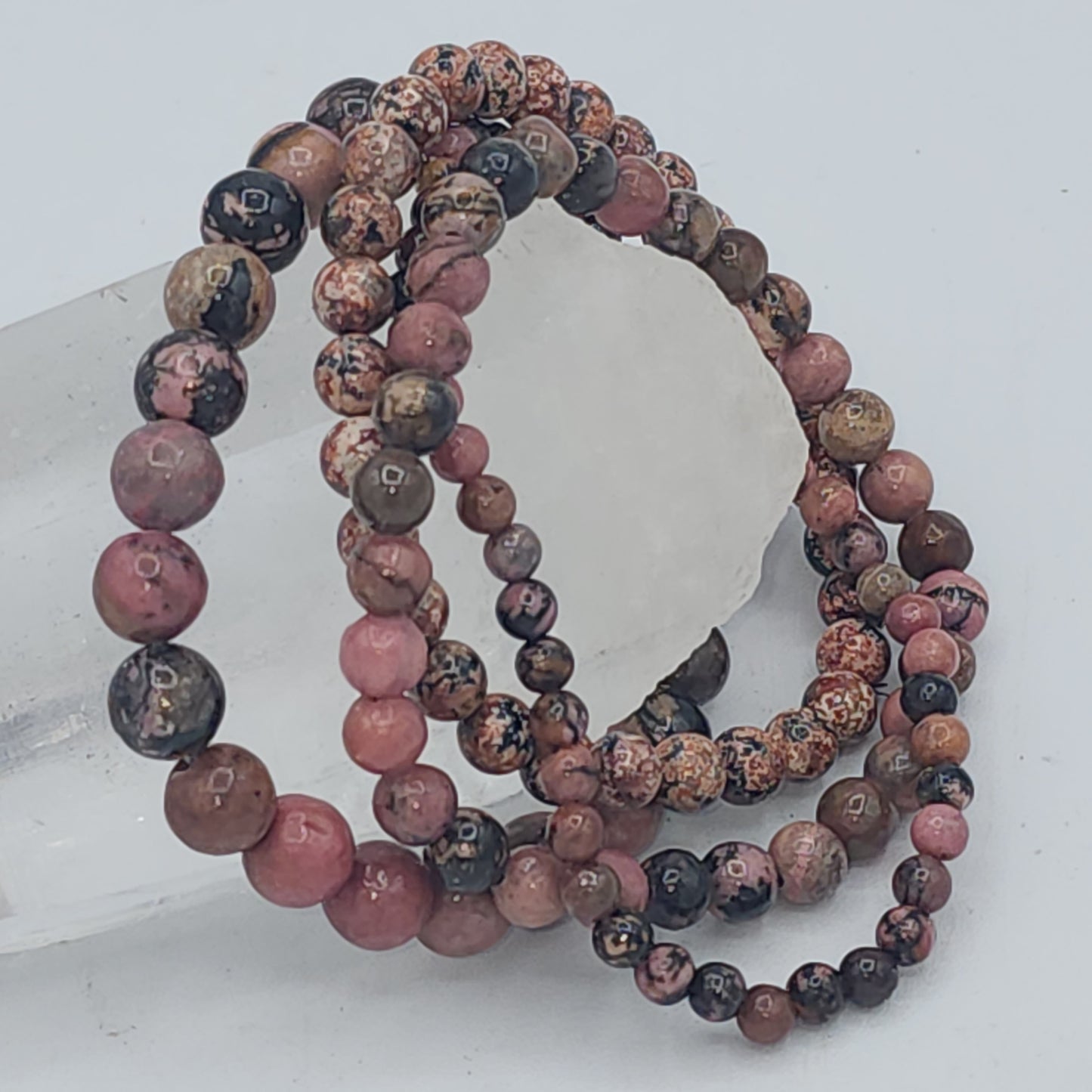 Rhodachrosite Beaded Bracelet