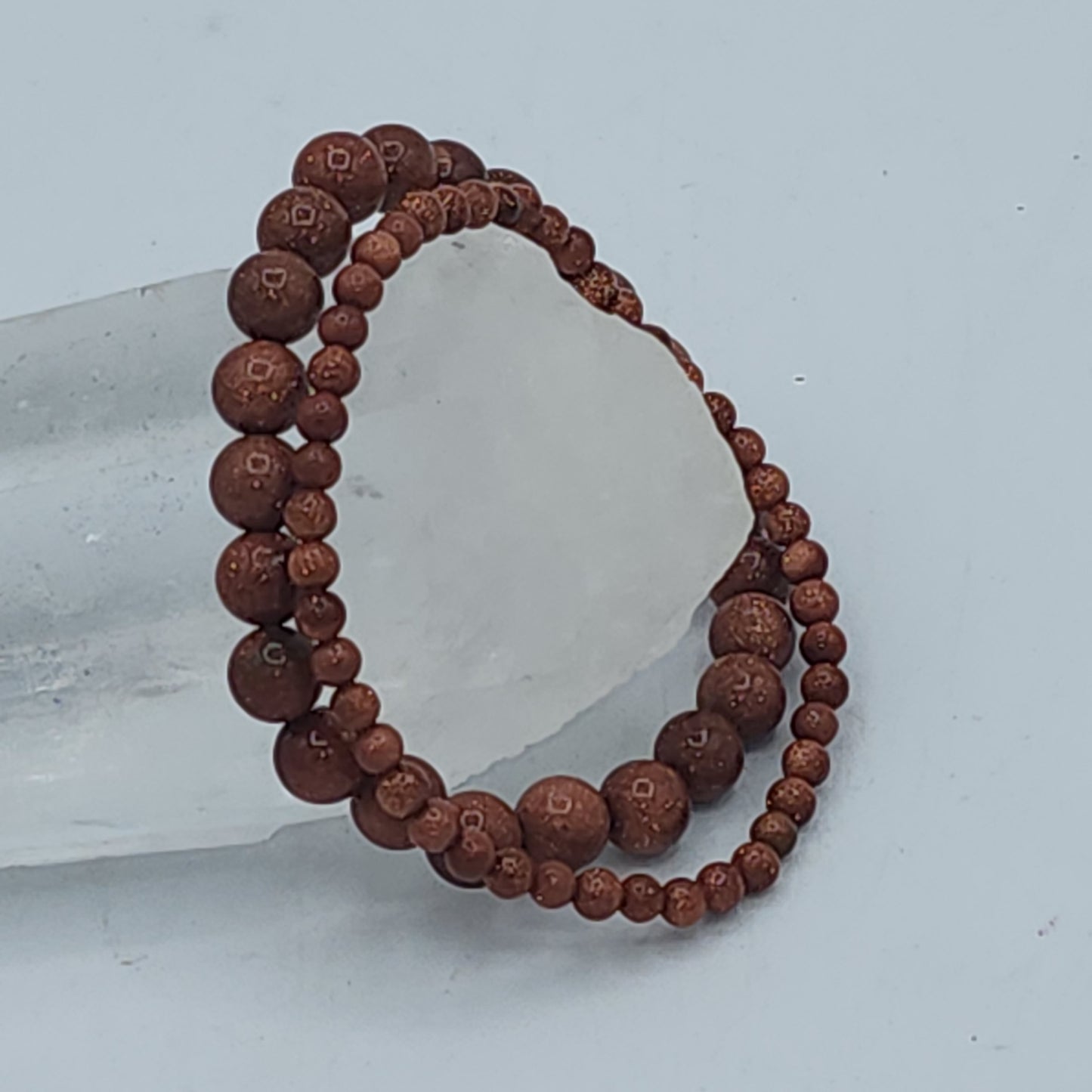 Gold Sandstone Beaded Bracelet