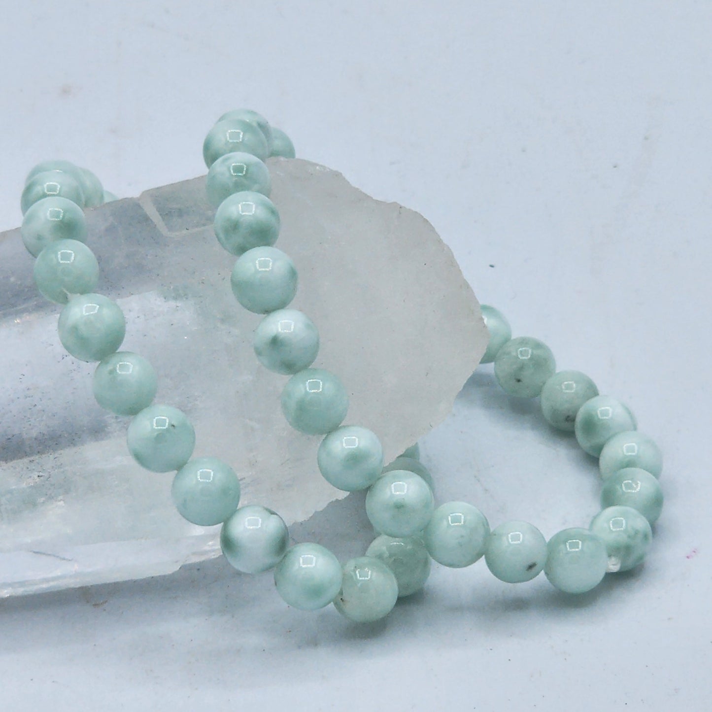 Green Larimar Beaded Bracelet