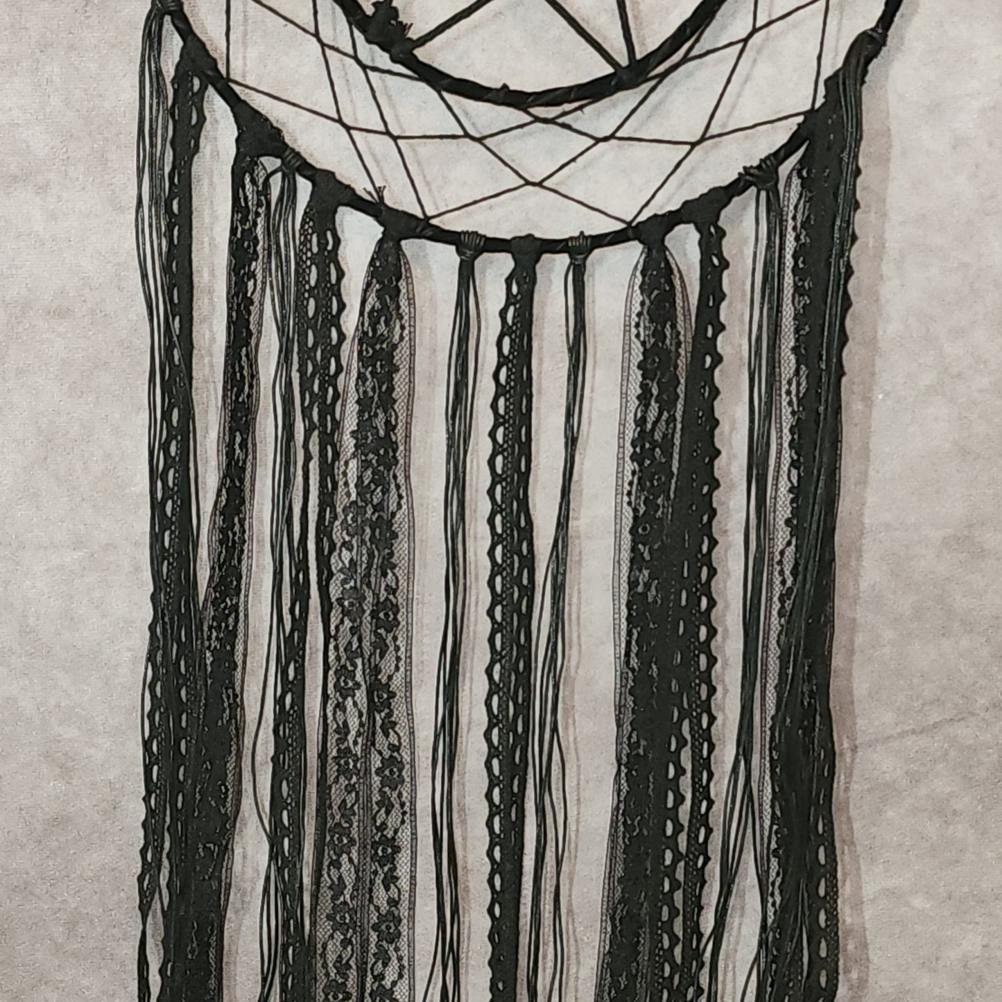 Macrame Black Pentagram Dream Catcher