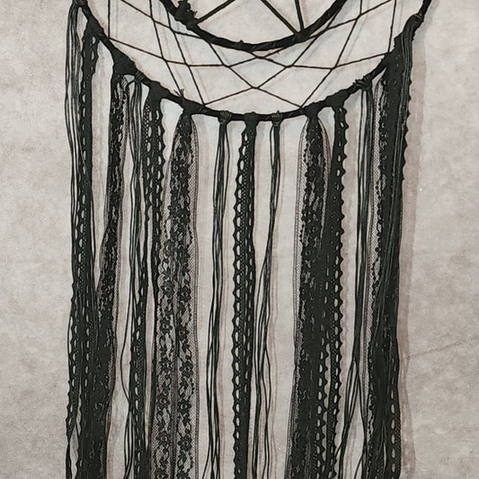 Macrame Black Pentagram Dream Catcher