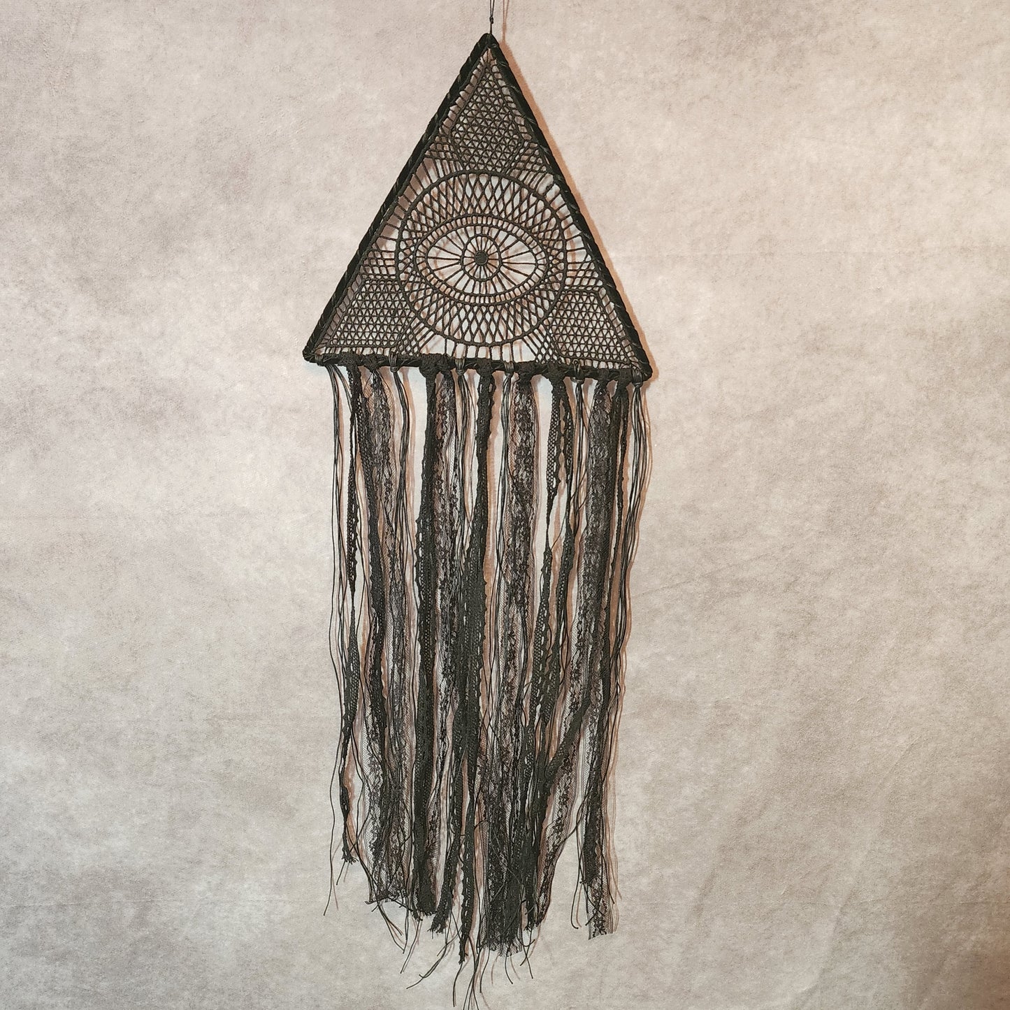 Macrame Black Eye of Providence Dream Catcher