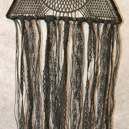 Macrame Black Eye of Providence Dream Catcher