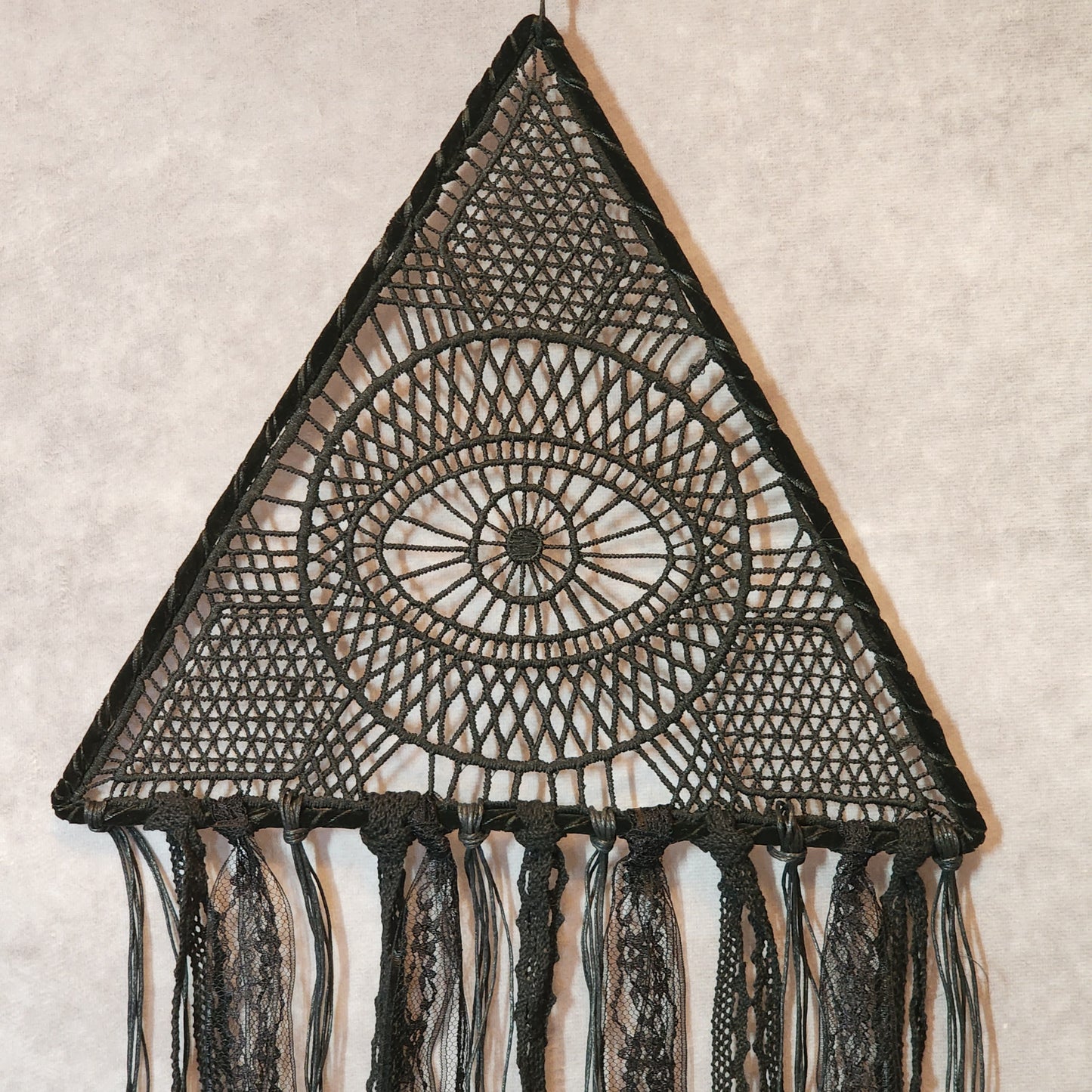 Macrame Black Eye of Providence Dream Catcher