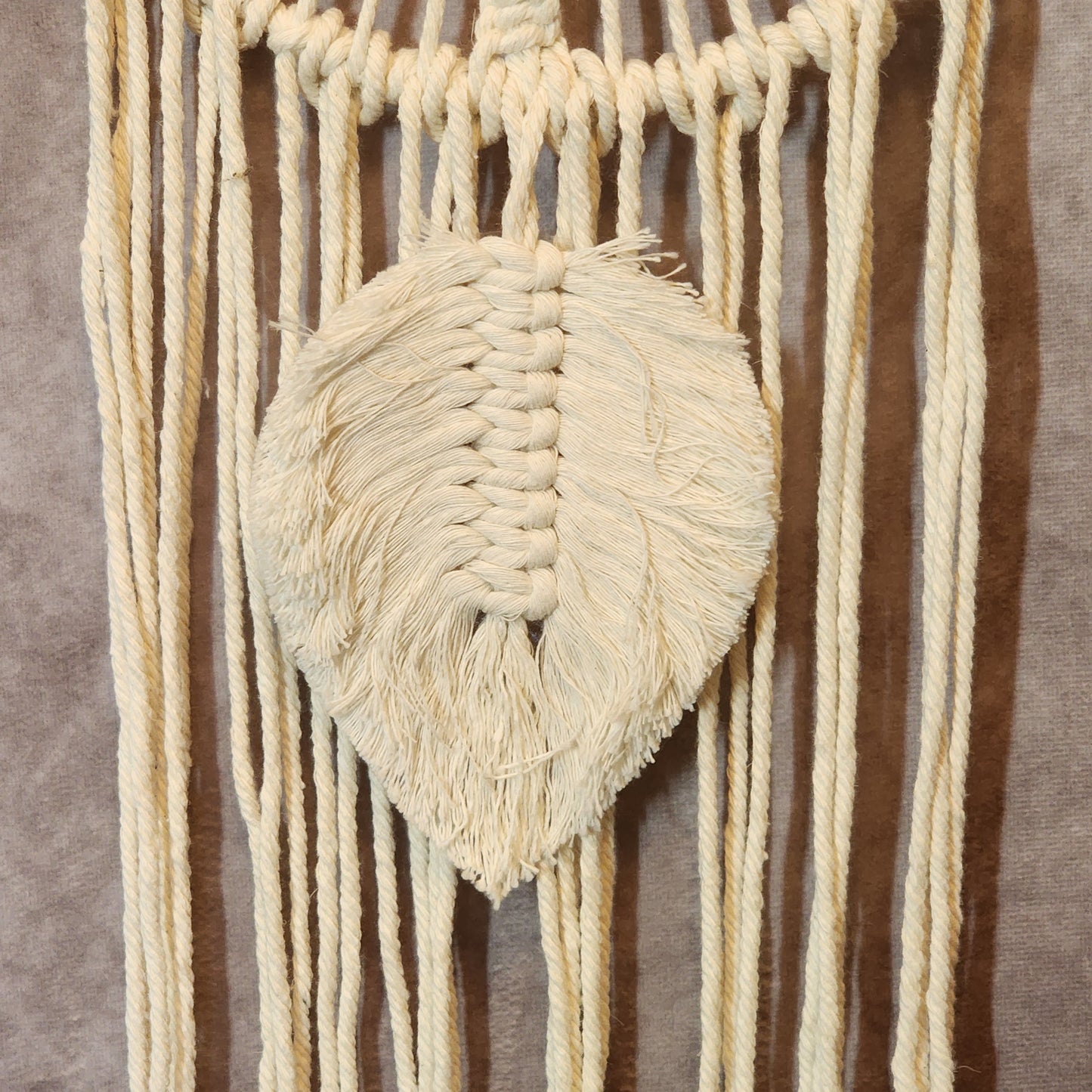 Macrame White Leaf Dream Catcher
