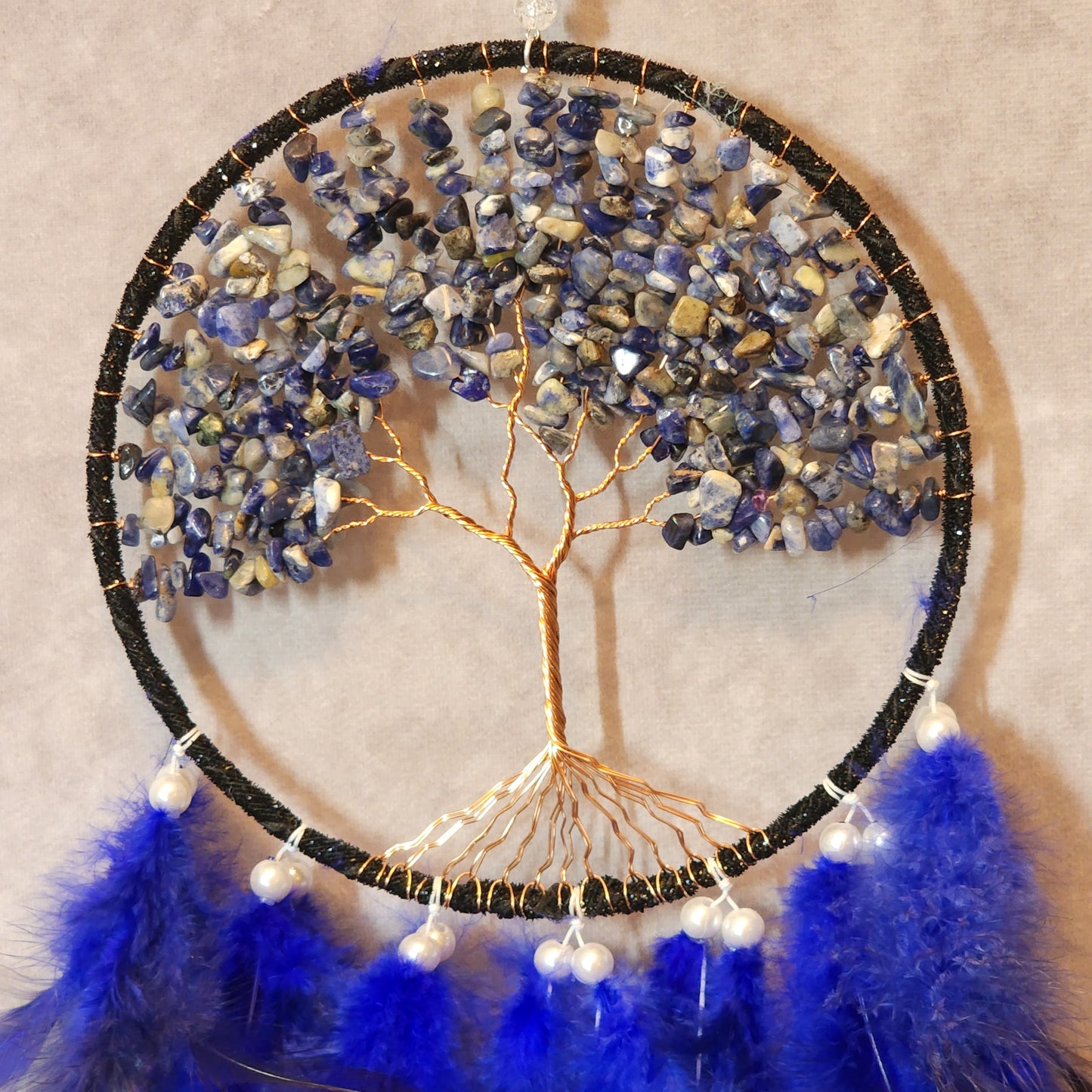Lapis Lazuly with Sodalite Dream Catcher