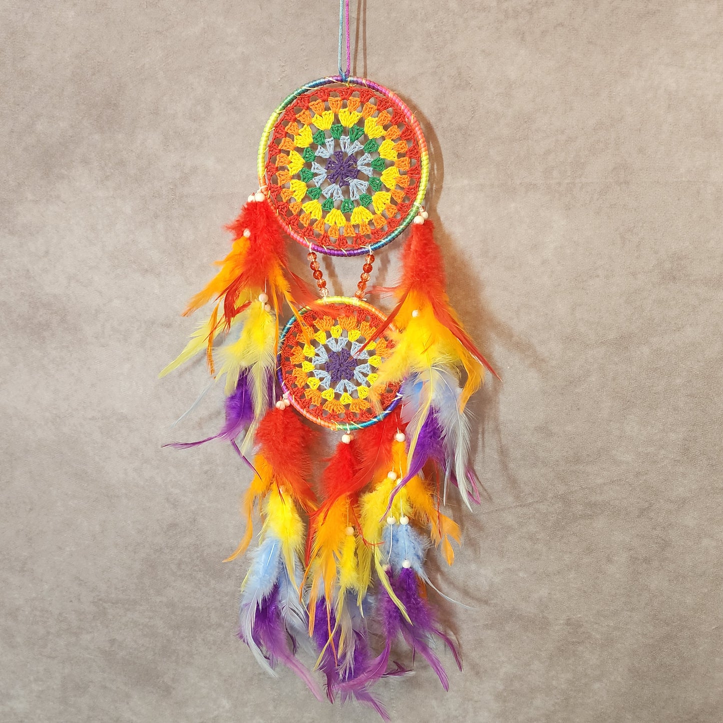 Macrame Rainbow Pride Dream Catcher