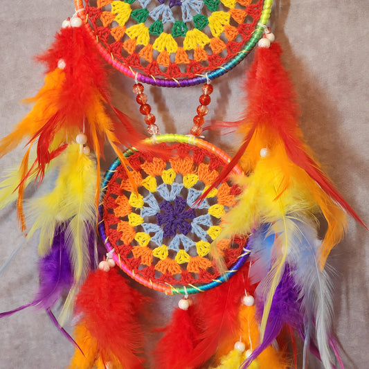Macrame Rainbow Pride Dream Catcher