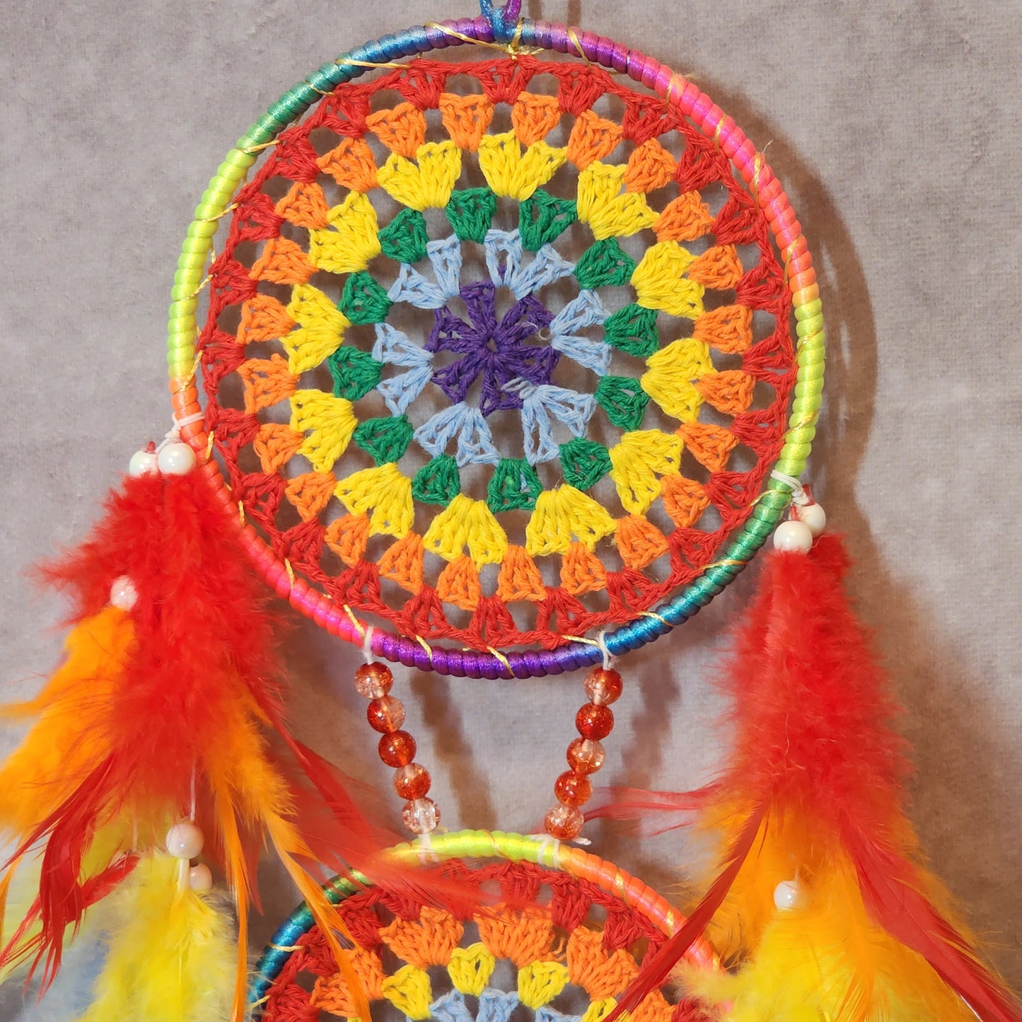 Macrame Rainbow Pride Dream Catcher