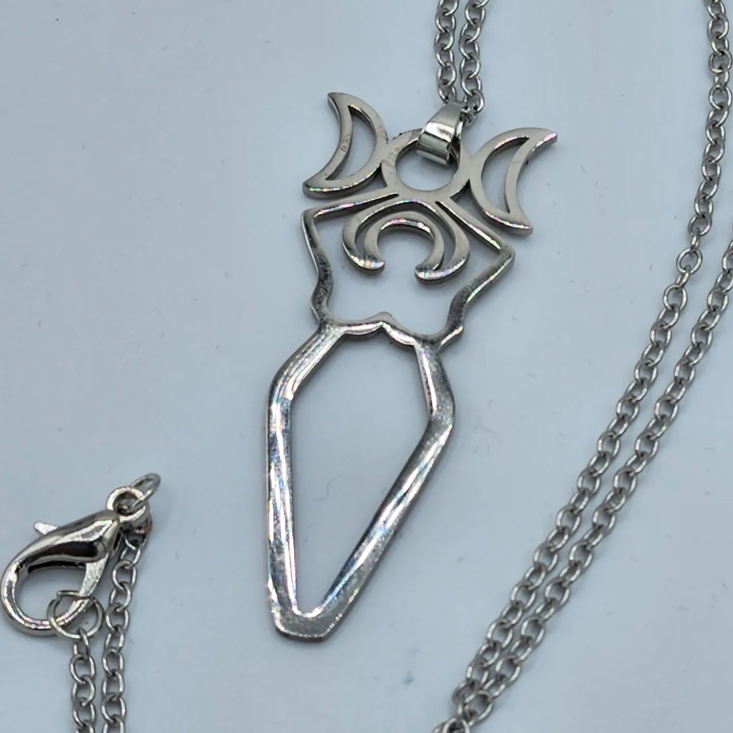 Triple Moon Goddess Necklace