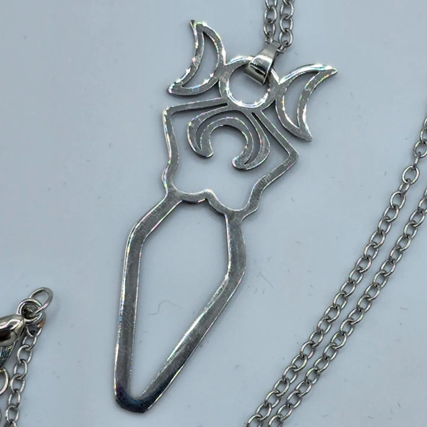 Triple Moon Goddess Necklace