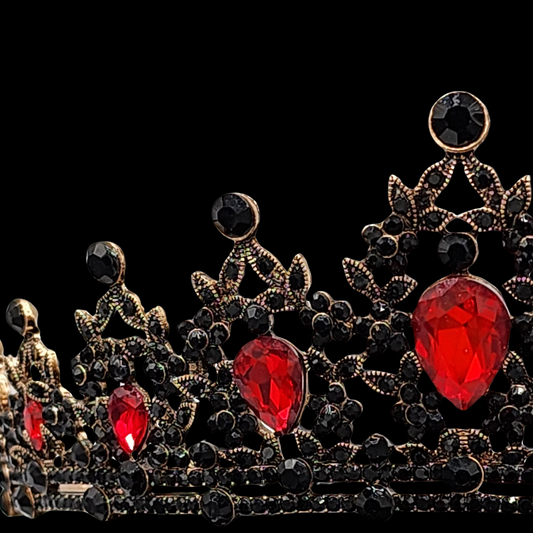 Tiara / Crown - Black and Red