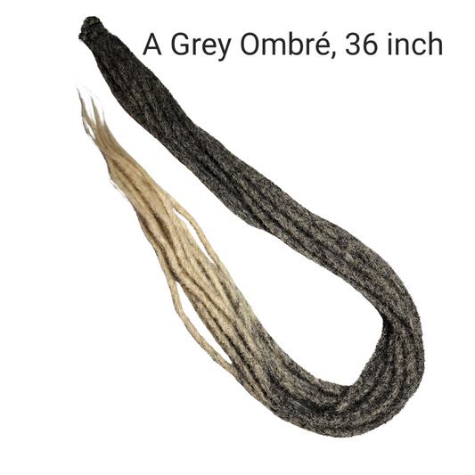 Dreadlock Synthetic Hair Extention - Grey Ombré 36 Inch