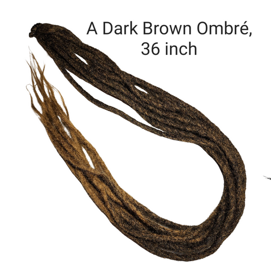Dreadlock Synthetic Hair Extention - A Dark Browm 36 Inch