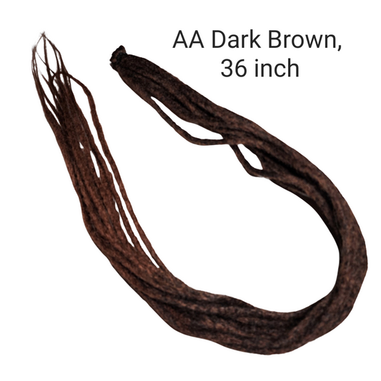 Dreadlock Synthetic Hair Extention - AA Dark Browm 36 Inch