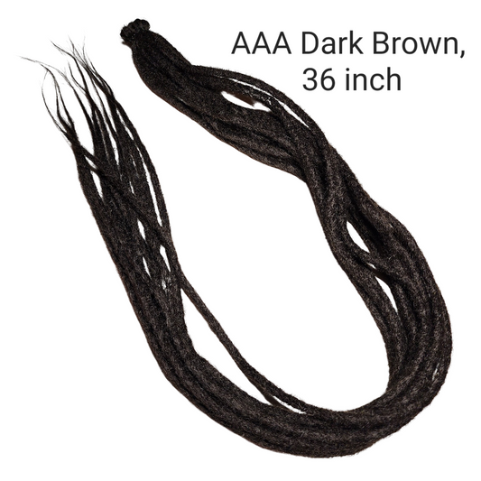 Dreadlock Synthetic Hair Extention - AAA Dark Browm 36 Inch