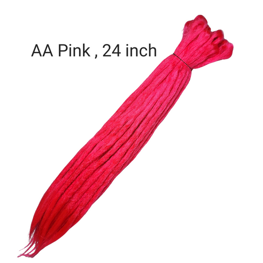 Dreadlock Synthetic Hair Extention - Bright Pink 24 Inch