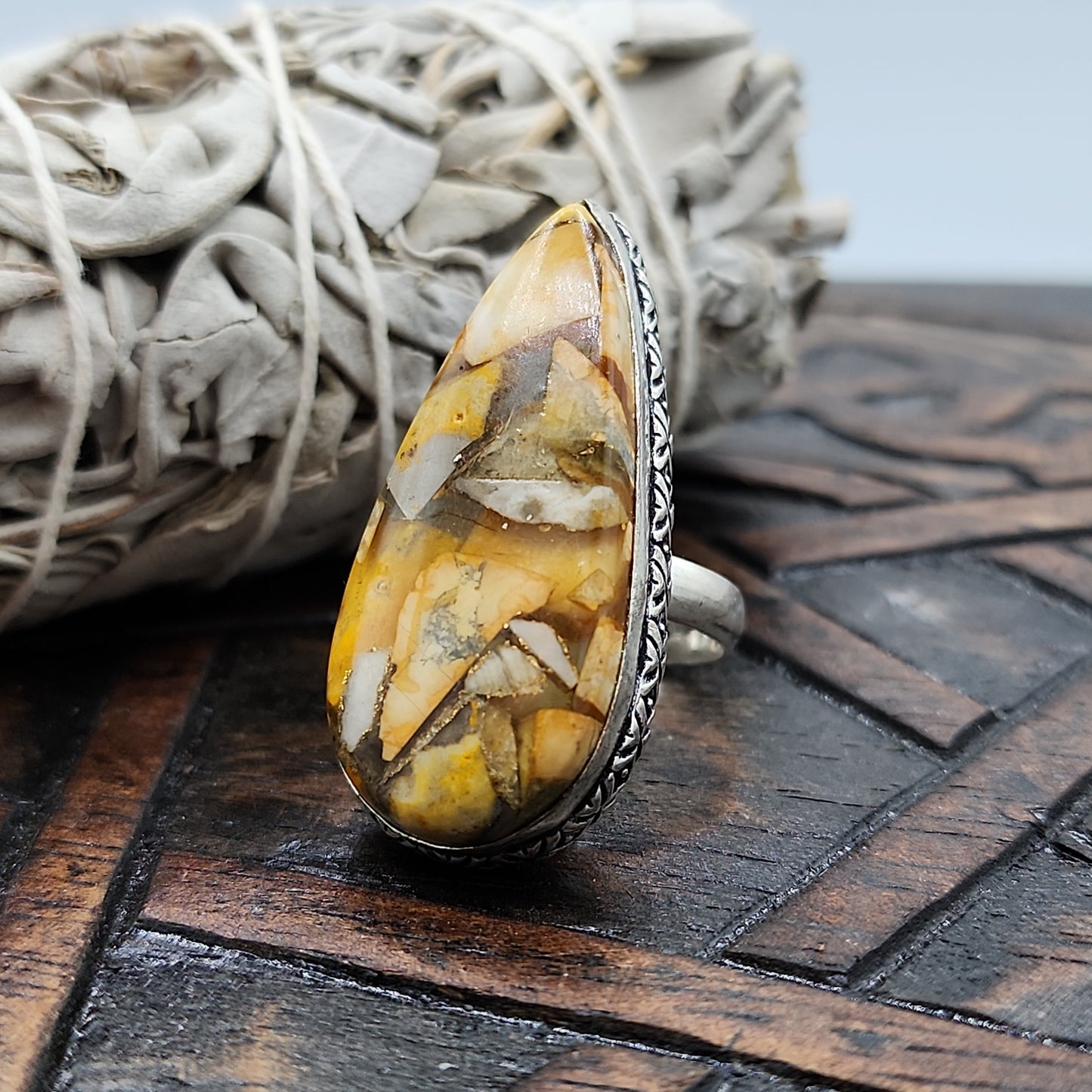 Bumblebee Jasper Ring