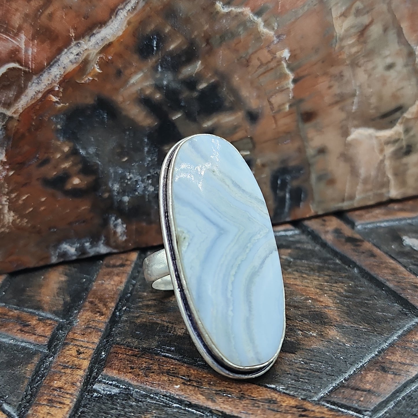 Blue Lace Agate Ring