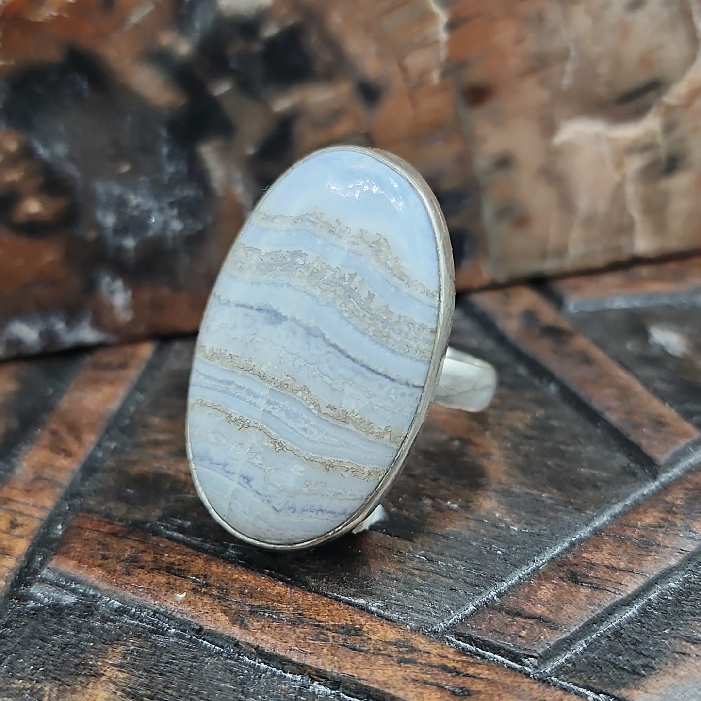 Blue Lace Agate Ring