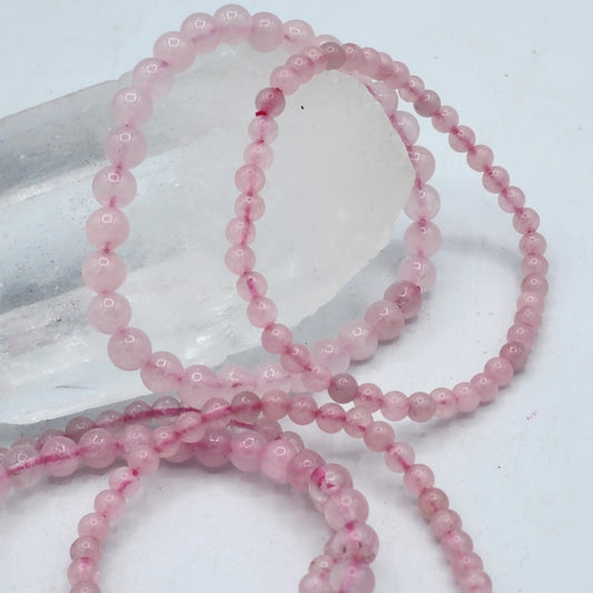 Rose Quartz  Beaded Bracelet