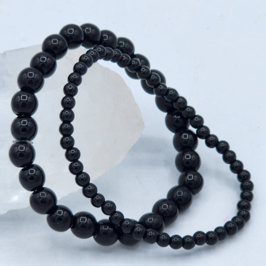 Obsidian Beaded Bracelet