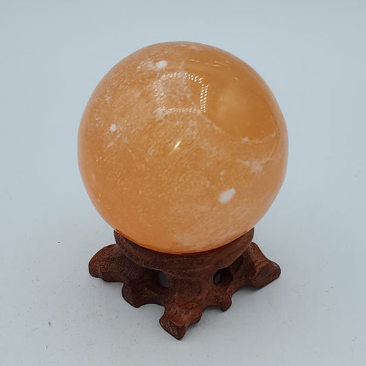 Orange Himalyen Salt Crystal Sphere