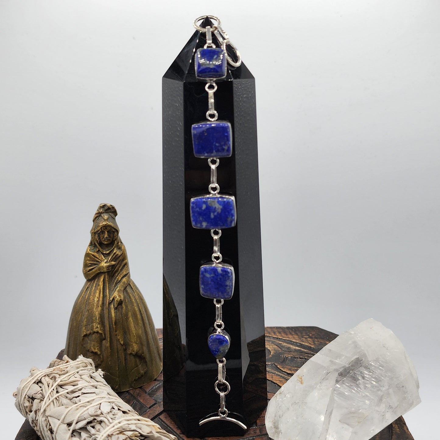 Lapis Lazuli Silver Bracelet - 8”